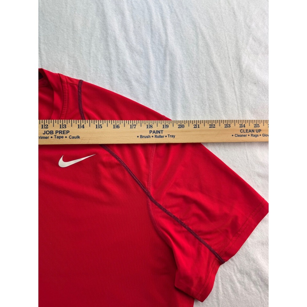 Nike Pro Dri Fit Fitted T Shirt Red Mens XL Short Sleeve Athletic‎ Gym - Picture 10 of 16